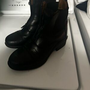 Black Leather Ankle Boots